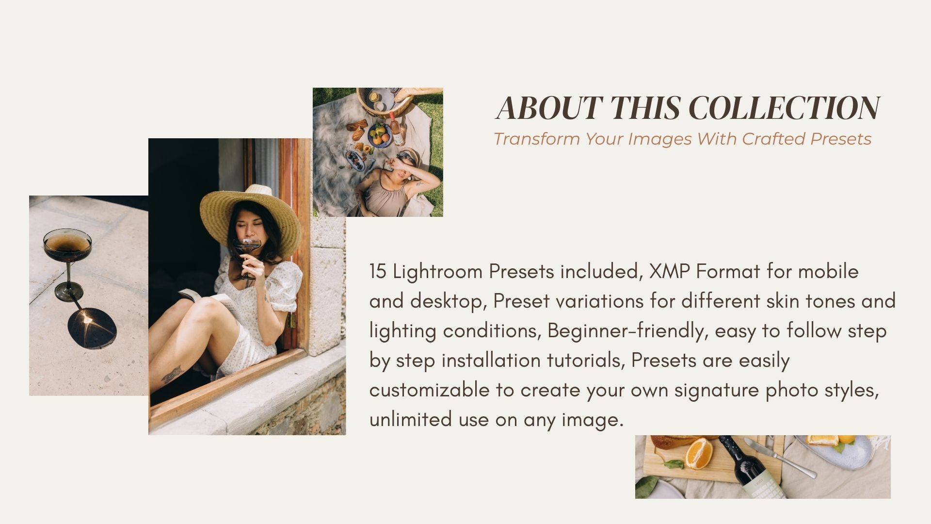 15 Lightroom Presets Included